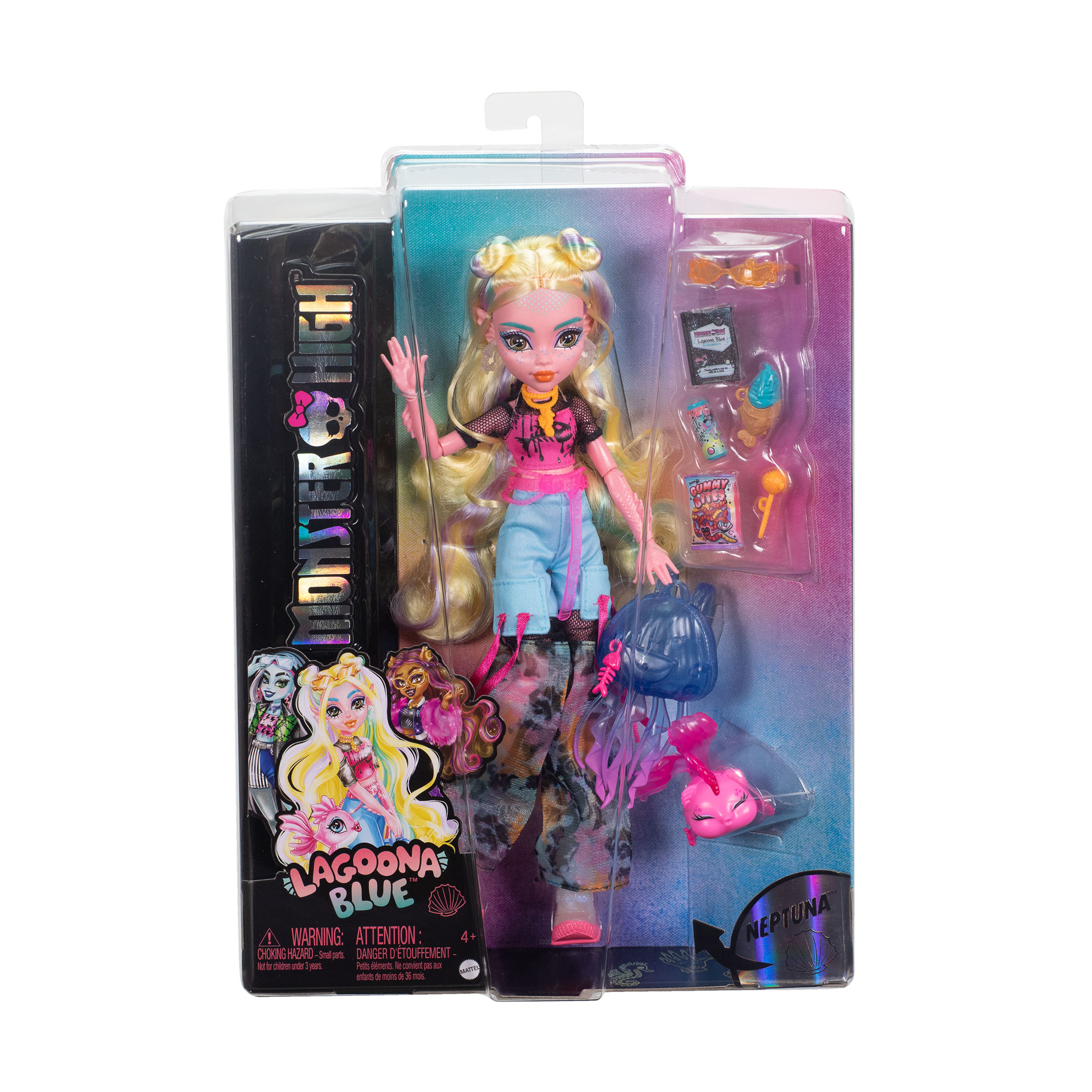 Лялька Monster High Монстро-класика нове покоління Лагуна Блю, з аксесуарами, 27 см, від 4 років (HXH75)